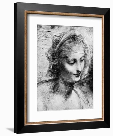 The Head of the Madonna, 15th Century (1930)-Leonardo da Vinci-Framed Giclee Print