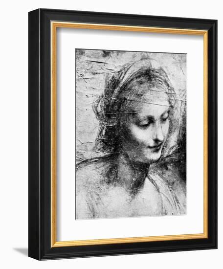 The Head of the Madonna, 15th Century (1930)-Leonardo da Vinci-Framed Giclee Print