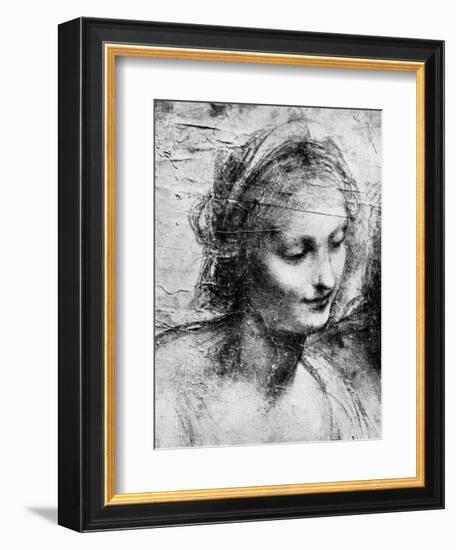 The Head of the Madonna, 15th Century (1930)-Leonardo da Vinci-Framed Premium Giclee Print