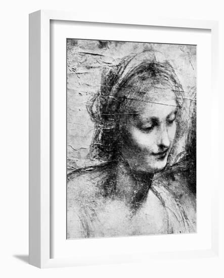 The Head of the Madonna, 15th Century (1930)-Leonardo da Vinci-Framed Giclee Print