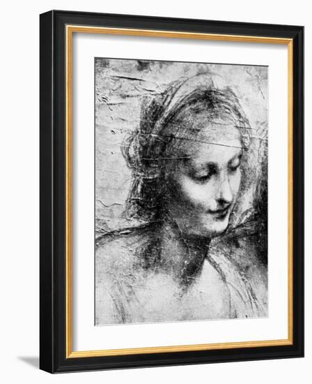 The Head of the Madonna, 15th Century (1930)-Leonardo da Vinci-Framed Giclee Print