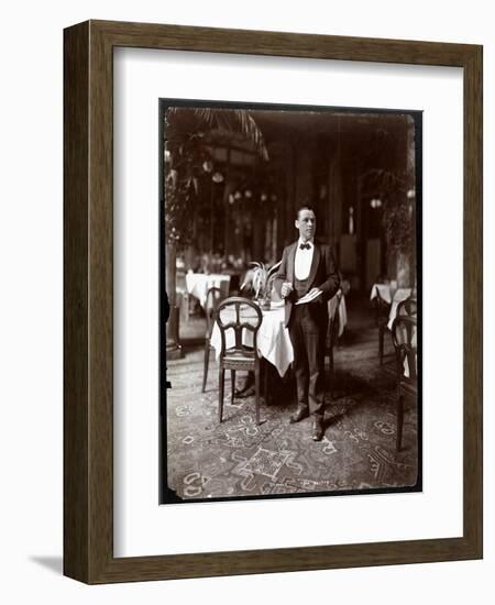 The Head Waiter at Sherry's Restaurant, New York, 1902-Byron Company-Framed Giclee Print