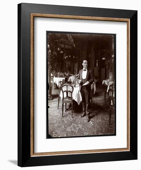 The Head Waiter at Sherry's Restaurant, New York, 1902-Byron Company-Framed Giclee Print