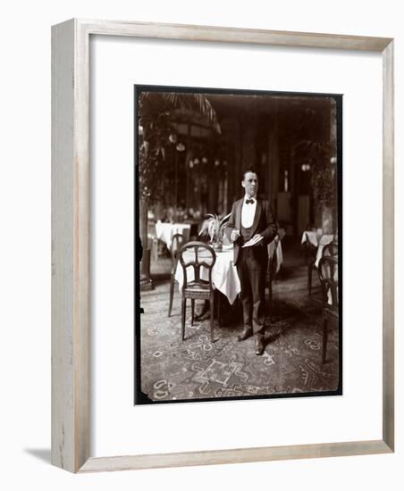 The Head Waiter at Sherry's Restaurant, New York, 1902-Byron Company-Framed Giclee Print