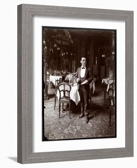 The Head Waiter at Sherry's Restaurant, New York, 1902-Byron Company-Framed Giclee Print