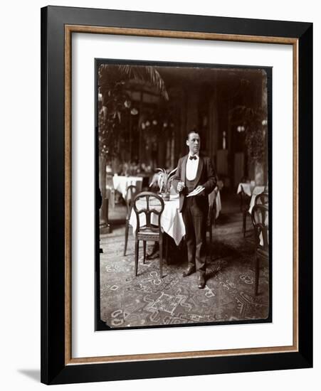 The Head Waiter at Sherry's Restaurant, New York, 1902-Byron Company-Framed Giclee Print