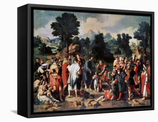 The Healing of Blind Man of Jericho, (Central Pane), 1531-Lucas van Leyden-Framed Premier Image Canvas