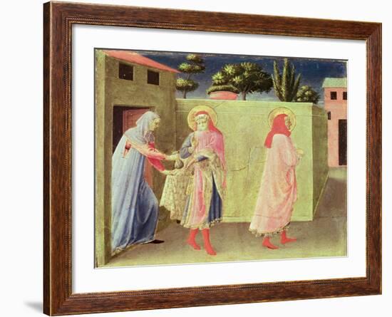 The Healing of Palladia by Ss. Cosmas and Damian, Predella from the Annalena Altarpiece, 1434-Fra Angelico-Framed Giclee Print