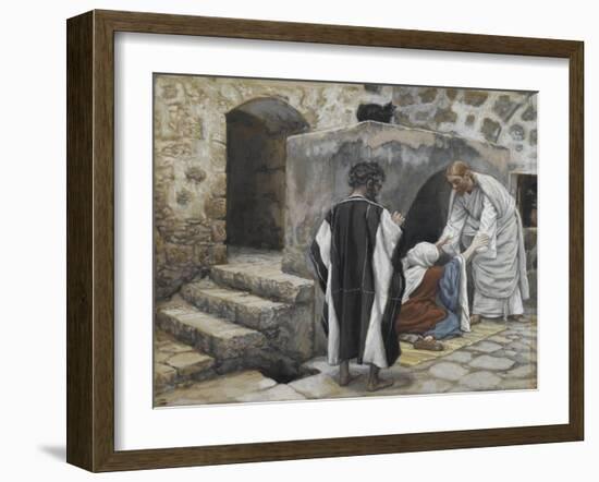 The Healing of Peter's Mother-In-Law from 'The Life of Our Lord Jesus Christ'-James Jacques Joseph Tissot-Framed Giclee Print