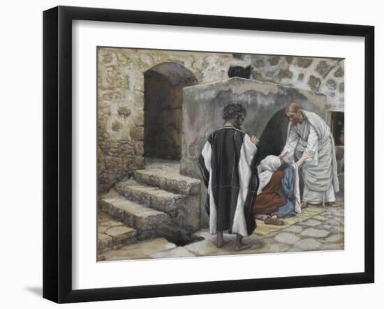 The Healing of Peter's Mother-In-Law from 'The Life of Our Lord Jesus Christ'-James Jacques Joseph Tissot-Framed Giclee Print