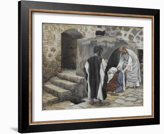 The Healing of Peter's Mother-In-Law from 'The Life of Our Lord Jesus Christ'-James Jacques Joseph Tissot-Framed Giclee Print