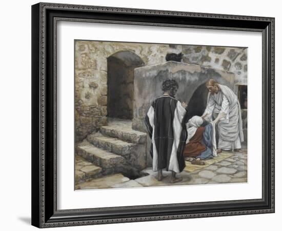 The Healing of Peter's Mother-In-Law from 'The Life of Our Lord Jesus Christ'-James Jacques Joseph Tissot-Framed Giclee Print