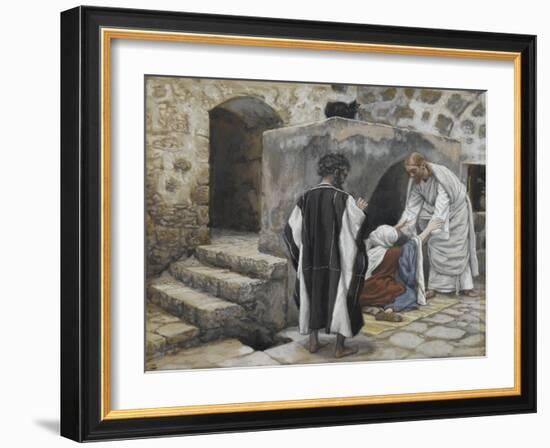 The Healing of Peter's Mother-In-Law from 'The Life of Our Lord Jesus Christ'-James Jacques Joseph Tissot-Framed Giclee Print