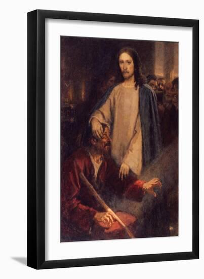 The Healing of the Blind Man of Jericho, 1888-Vasili Ivanovich Surikov-Framed Giclee Print