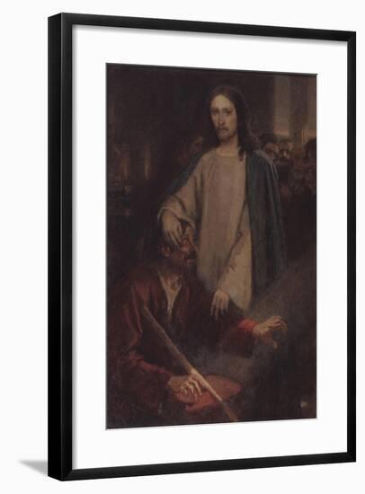 The Healing of the Blind Man of Jericho-Vasili Ivanovich Surikov-Framed Giclee Print