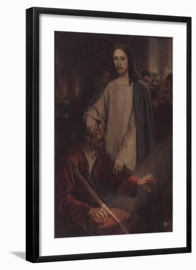 The Healing of the Blind Man of Jericho-Vasili Ivanovich Surikov-Framed Giclee Print