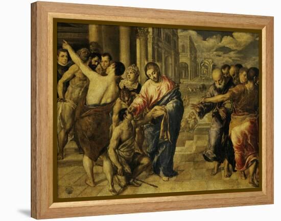 The Healing of the Blind Man-El Greco-Framed Premier Image Canvas