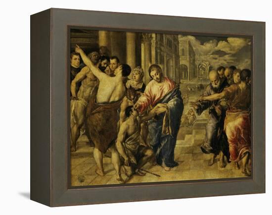 The Healing of the Blind Man-El Greco-Framed Premier Image Canvas