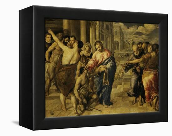 The Healing of the Blind Man-El Greco-Framed Premier Image Canvas