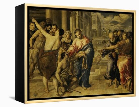 The Healing of the Blind Man-El Greco-Framed Premier Image Canvas