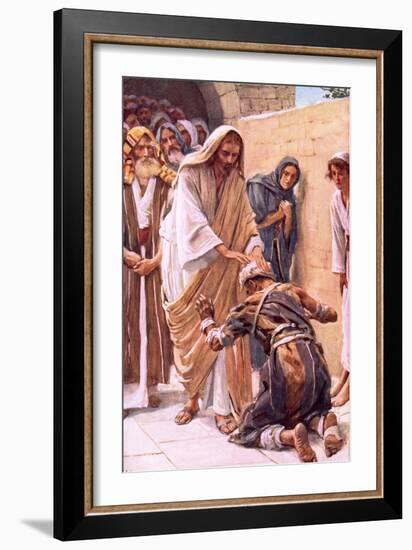 The Healing of the Leper-Harold Copping-Framed Giclee Print