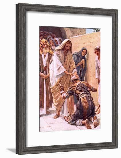 The Healing of the Leper-Harold Copping-Framed Giclee Print