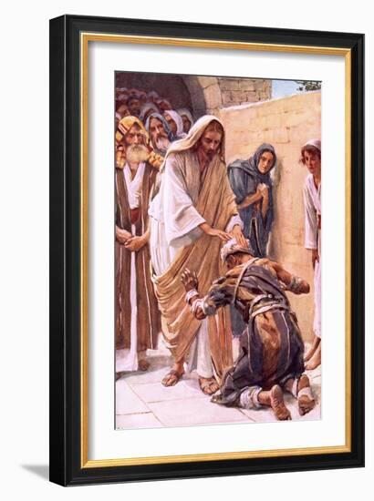 The Healing of the Leper-Harold Copping-Framed Giclee Print