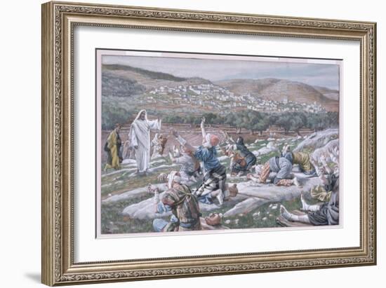 The Healing of the Lepers, Illustration for 'The Life of Christ', C.1886-94-James Tissot-Framed Giclee Print