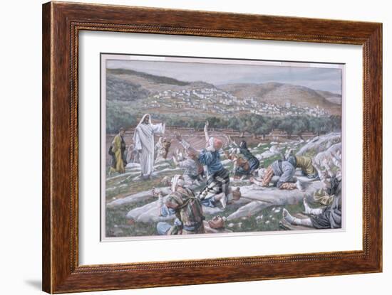 The Healing of the Lepers, Illustration for 'The Life of Christ', C.1886-94-James Tissot-Framed Giclee Print