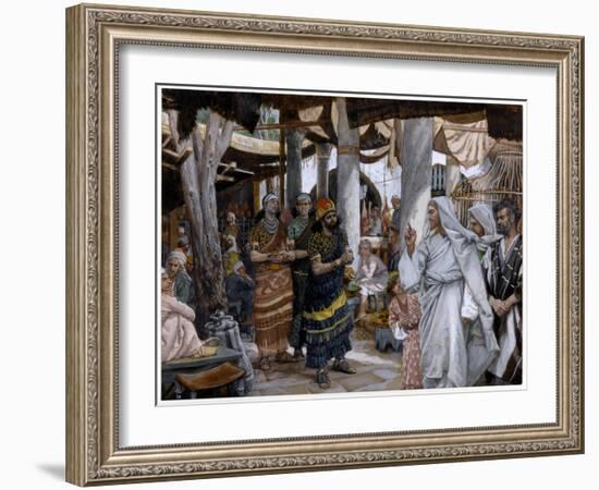 The Healing of the Ruler's Son, Illustration for 'The Life of Christ', C.1884-96-James Tissot-Framed Giclee Print