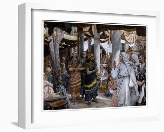 The Healing of the Ruler's Son, Illustration for 'The Life of Christ', C.1884-96-James Tissot-Framed Giclee Print