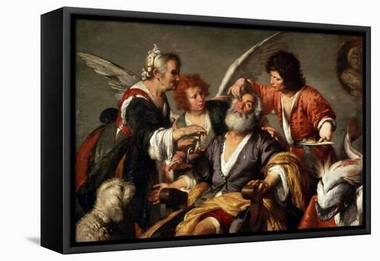 The Healing of Tobit, C1635-Bernardo Strozzi-Framed Premier Image Canvas