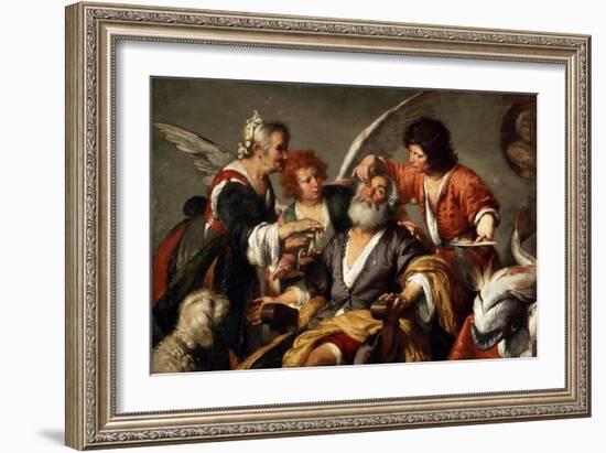 The Healing of Tobit, C1635-Bernardo Strozzi-Framed Giclee Print