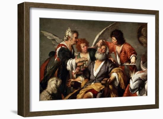 The Healing of Tobit, C1635-Bernardo Strozzi-Framed Giclee Print