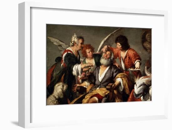 The Healing of Tobit, C1635-Bernardo Strozzi-Framed Giclee Print