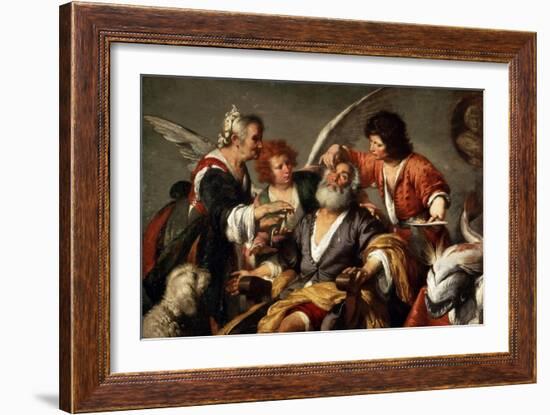 The Healing of Tobit, C1635-Bernardo Strozzi-Framed Giclee Print