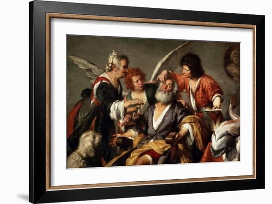 The Healing of Tobit, C1635-Bernardo Strozzi-Framed Giclee Print