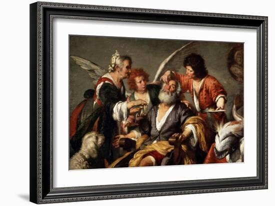 The Healing of Tobit, C1635-Bernardo Strozzi-Framed Giclee Print