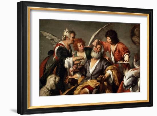 The Healing of Tobit, C1635-Bernardo Strozzi-Framed Giclee Print