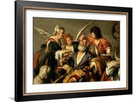 The Healing of Tobit, Early 1630S-Bernardo Strozzi-Framed Giclee Print