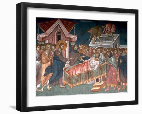 The Healing the Paralytic at Capernaum, Ca 1350-null-Framed Giclee Print