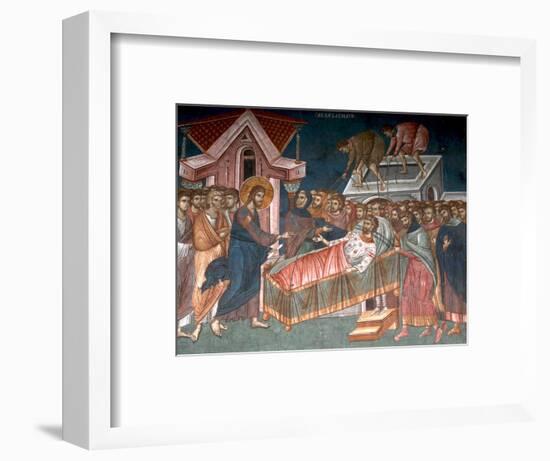 The Healing the Paralytic at Capernaum, Ca 1350-null-Framed Giclee Print