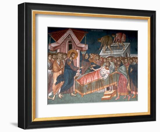 The Healing the Paralytic at Capernaum, Ca 1350-null-Framed Giclee Print