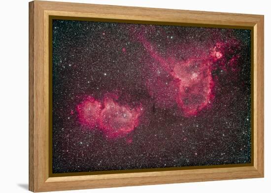 The Heart and Soul Nebula in the Constellation Cassiopeia-null-Framed Premier Image Canvas