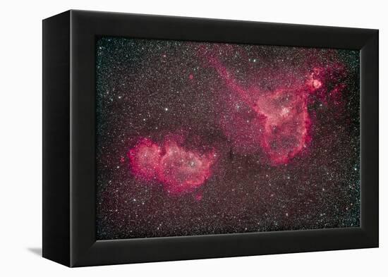 The Heart and Soul Nebula in the Constellation Cassiopeia-null-Framed Premier Image Canvas