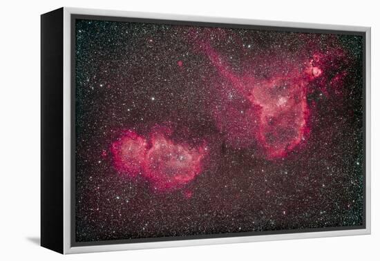 The Heart and Soul Nebula in the Constellation Cassiopeia-null-Framed Premier Image Canvas