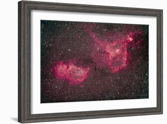 The Heart and Soul Nebula in the Constellation Cassiopeia-null-Framed Photographic Print