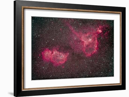 The Heart and Soul Nebula in the Constellation Cassiopeia-null-Framed Photographic Print