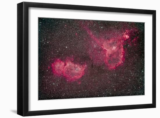 The Heart and Soul Nebula in the Constellation Cassiopeia-null-Framed Photographic Print