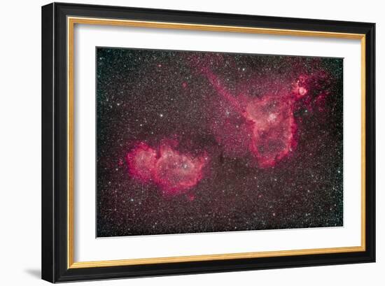 The Heart and Soul Nebula in the Constellation Cassiopeia-null-Framed Photographic Print